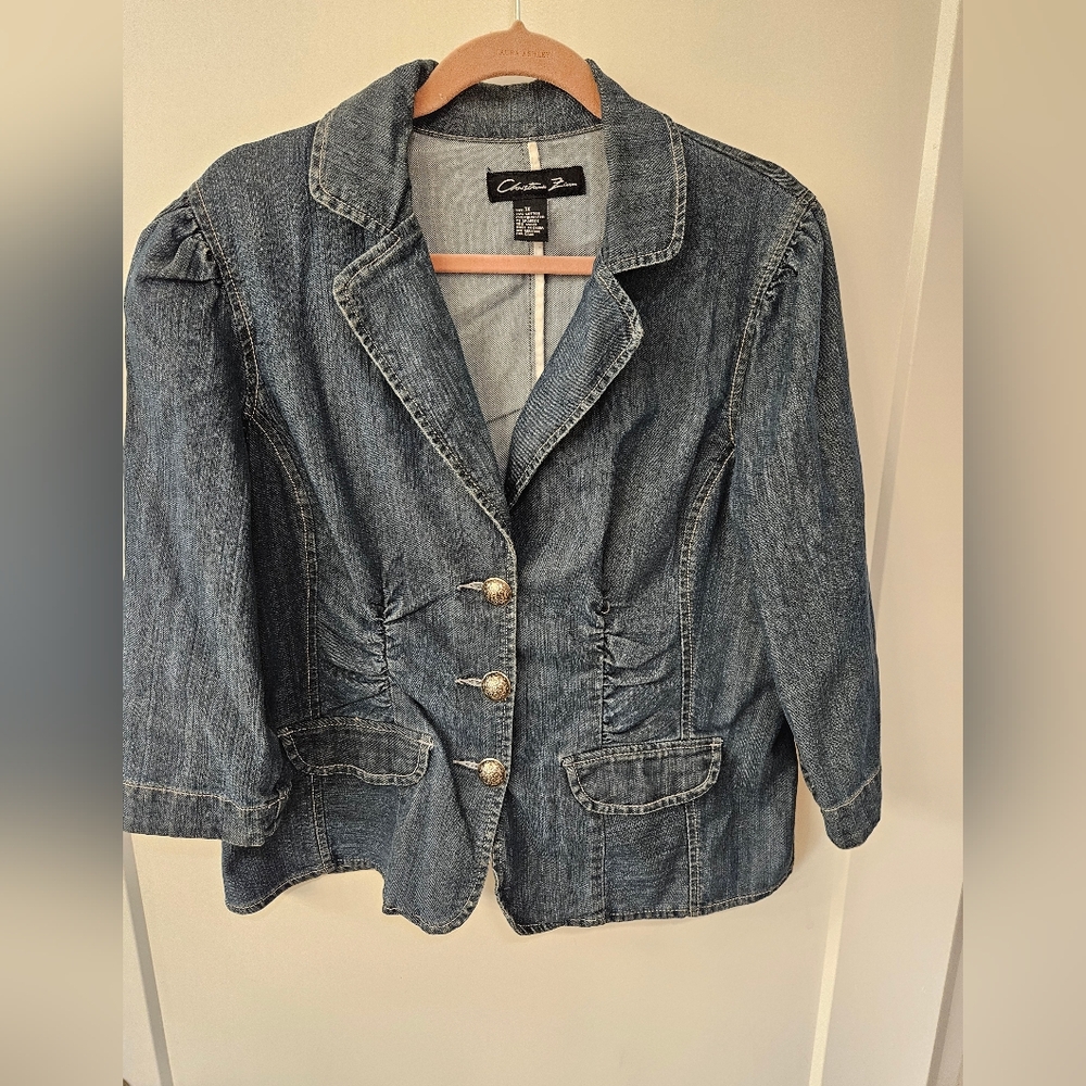 Christiana Zinn Denim Blazer - NWOT - Size 1X